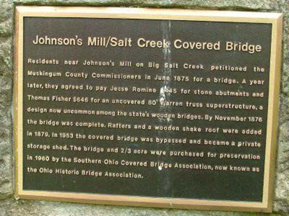 Johnson’s Mill-Salt Creek Covered Bridge