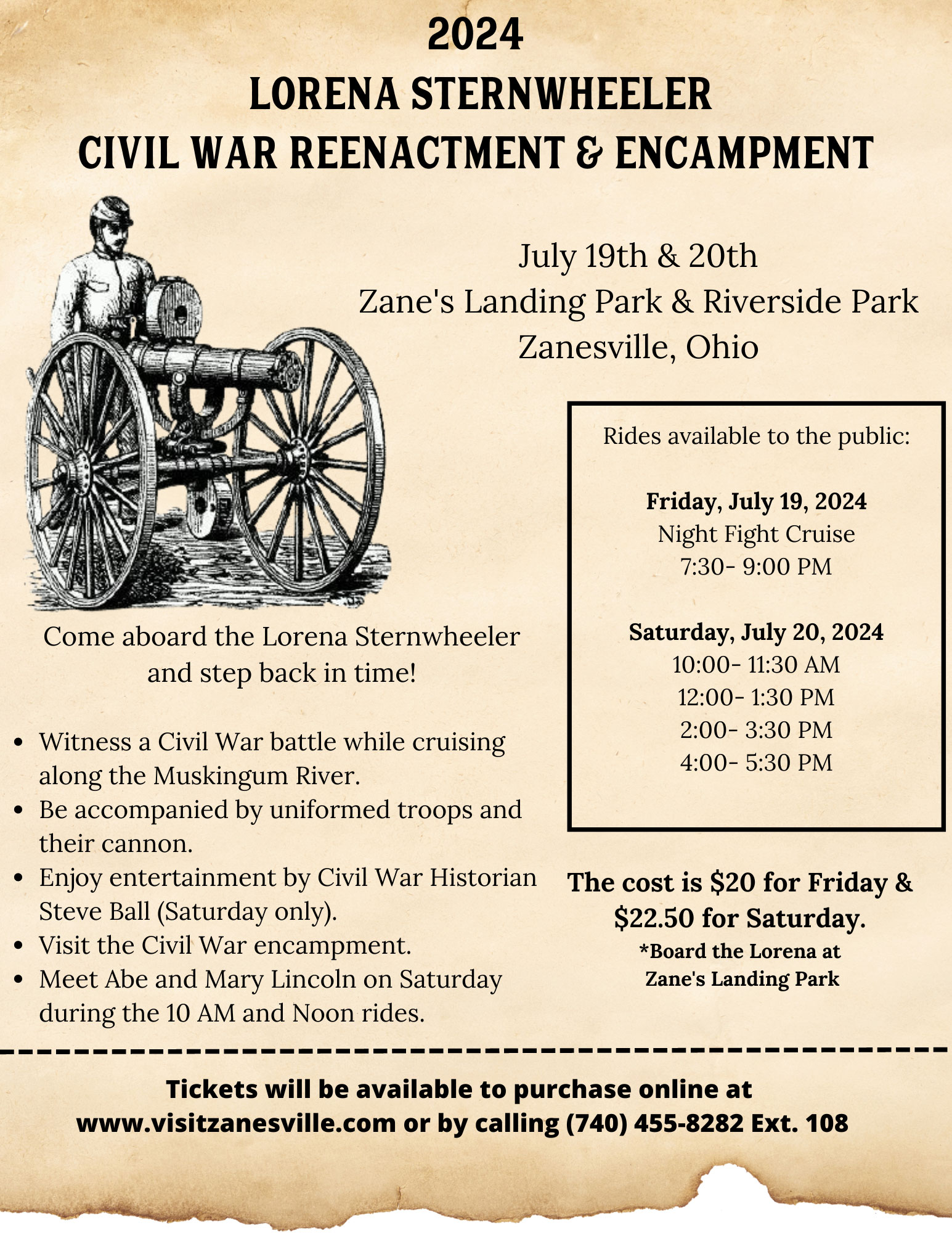 Lorena Sterwheeler Civil War Encampment